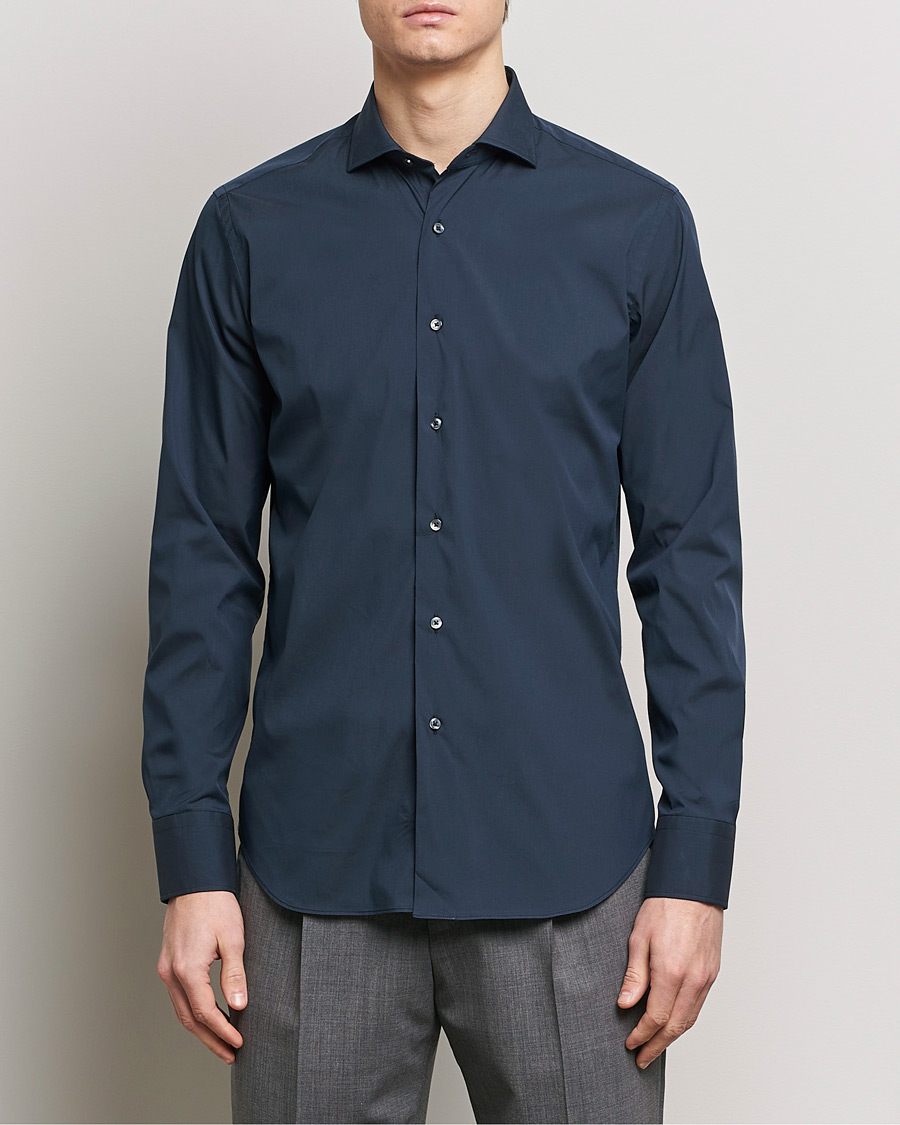 Herren | Businesshemden | Grigio | Comfort Stretch Dress Shirt Navy