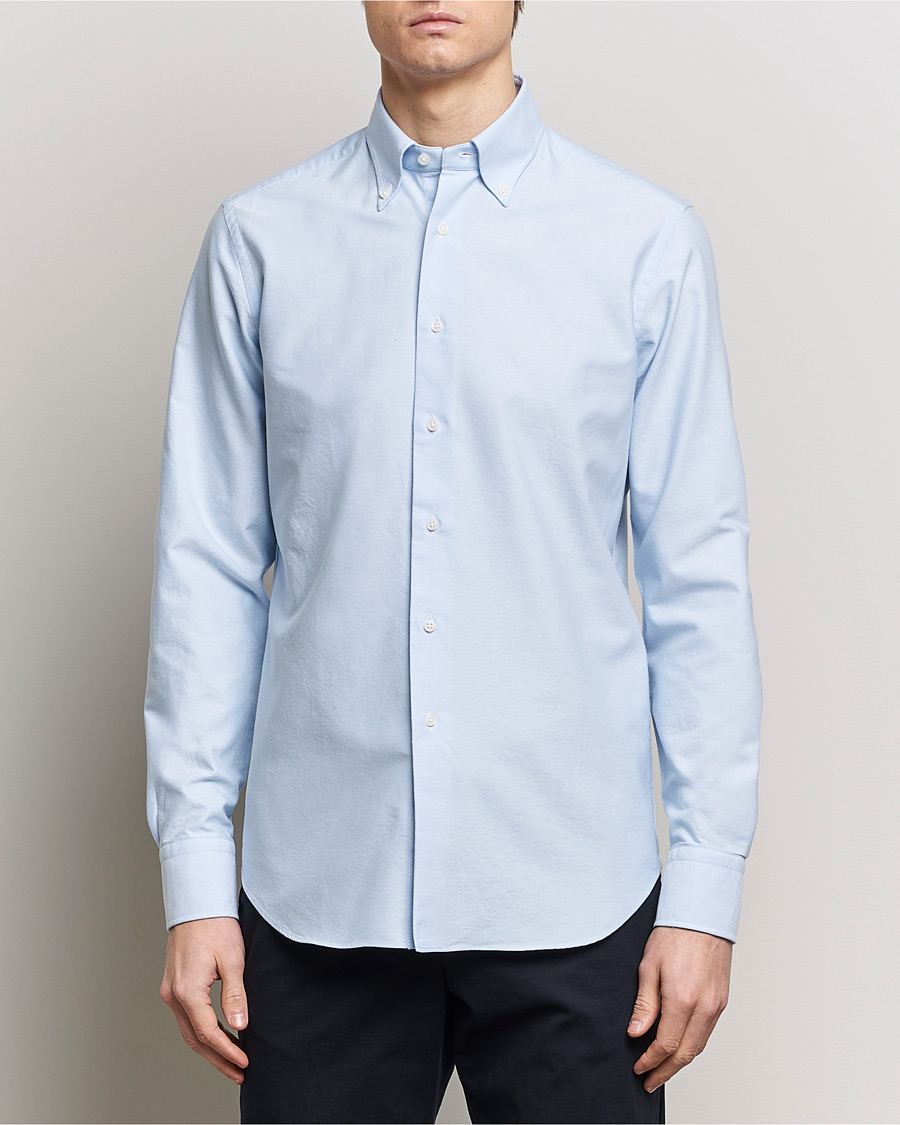 Herr | Grigio | Grigio | Oxford Button Down Shirt Light Blue