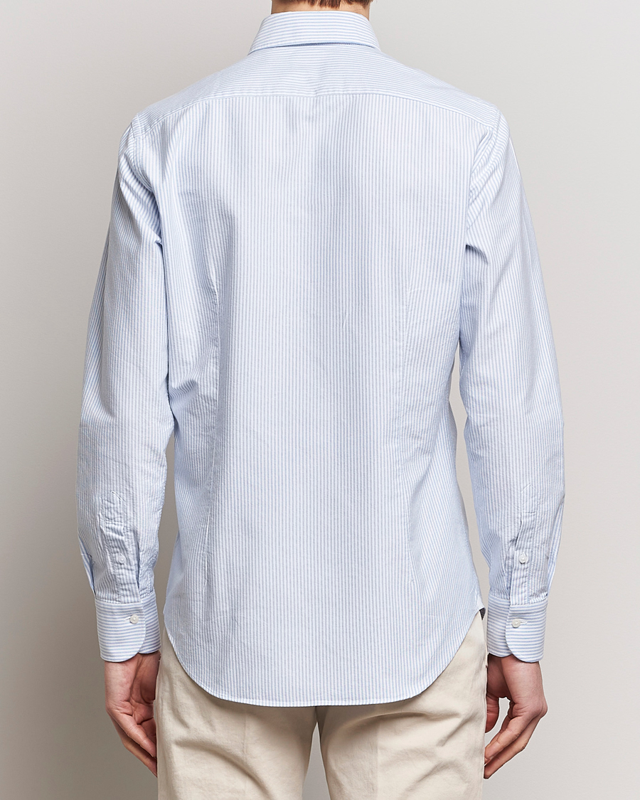 Herren | Hemden | Grigio | Oxford Button Down Shirt Light Blue Stripe
