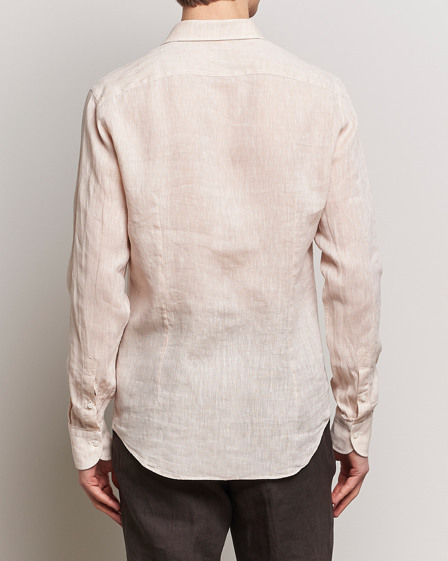 Herren | Hemden | Grigio | Linen Casual Shirt Beige