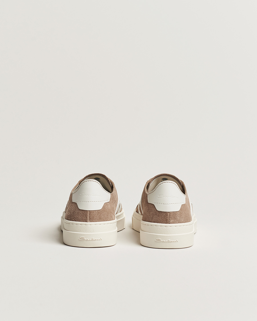 Herren | Santoni Double Buckle Sneakers Grey Suede | Santoni | Double Buckle Sneakers Grey Suede