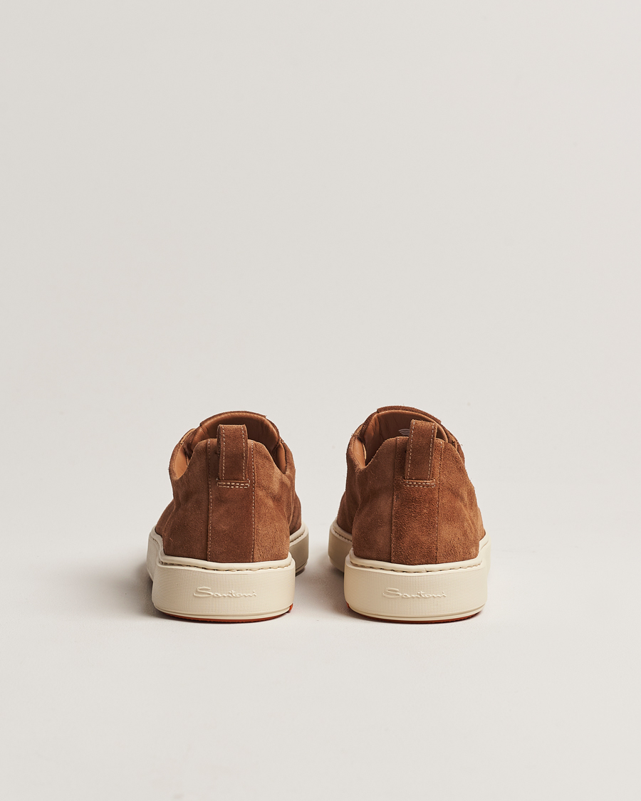 Herren | Santoni Cleanic No Lace Sneakers Brown Suede | Santoni | Cleanic No Lace Sneakers Brown Suede