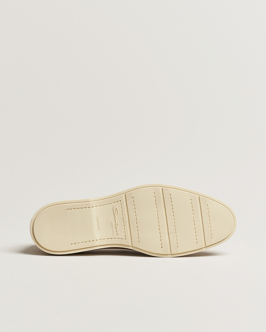 Herren | Santoni Summer Loafers Beige Suede | Santoni | Summer Loafers Beige Suede