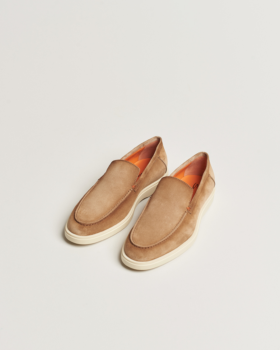 Herren |  | Santoni | Summer Loafers Beige Suede