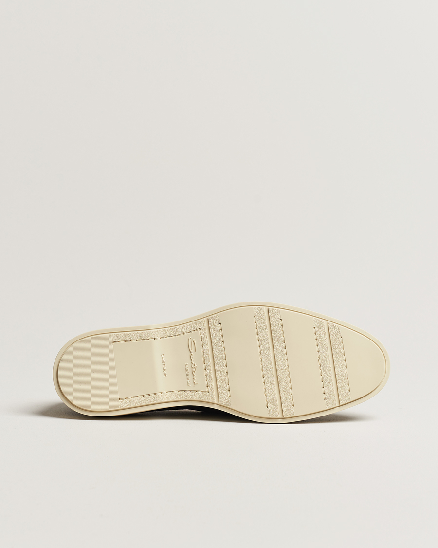 Herren | Santoni Summer Loafers Black Suede | Santoni | Summer Loafers Black Suede