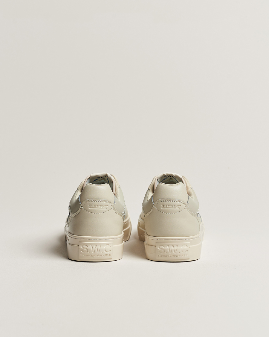Herren | Stepney Workers Club Pearl S-Strike Leather Sneaker Ecru/White | Stepney Workers Club | Pearl S-Strike Leather Sneaker Ecru/White