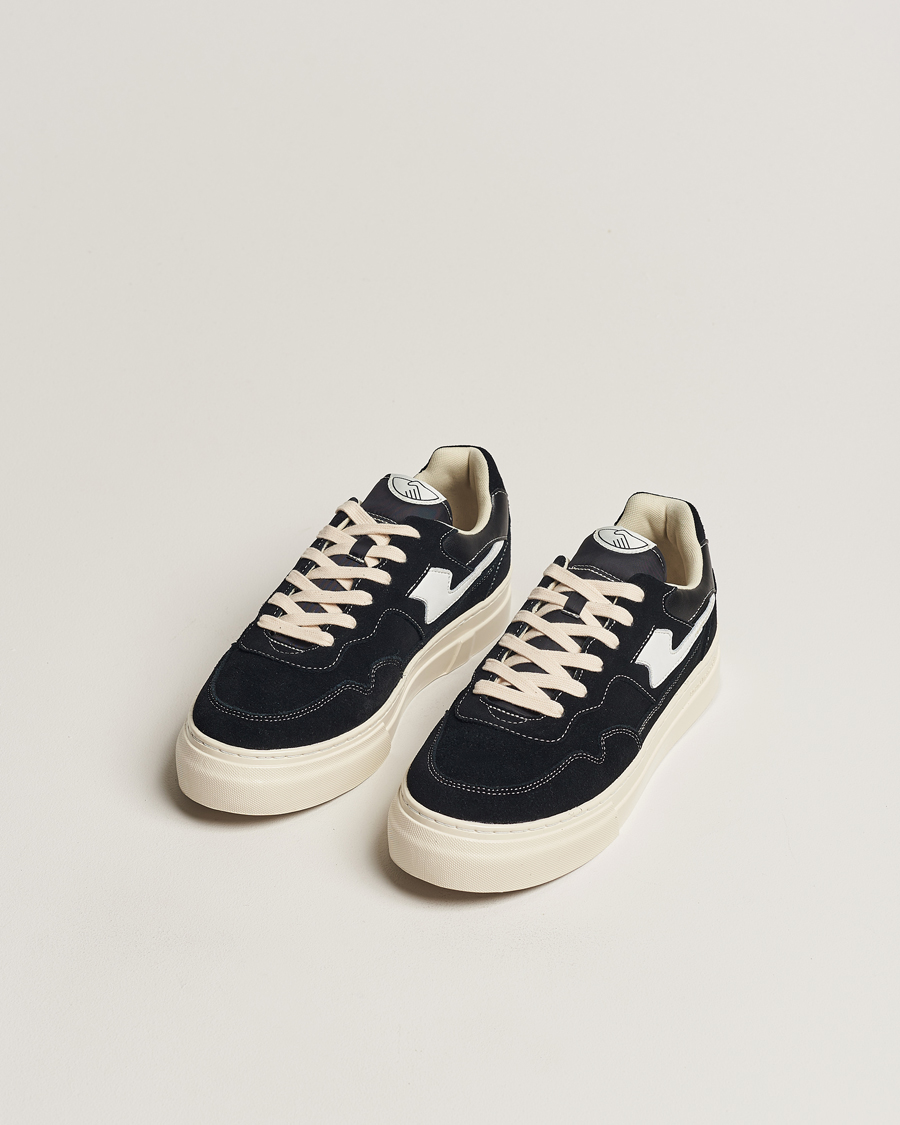 Herr | Stepney Workers Club | Stepney Workers Club | Pearl S-Strike Suede Sneaker Black/White