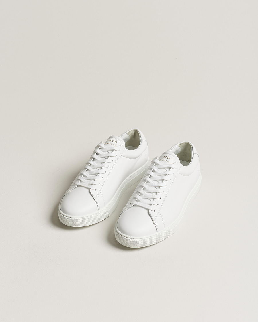 Herr | Vita sneakers | Zespà | ZSP4 Nappa Leather Sneakers White