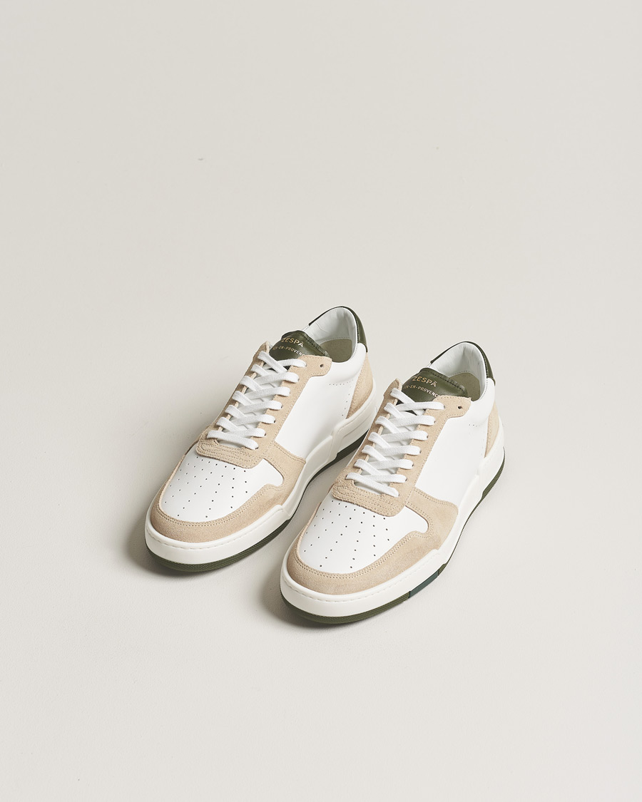 Herren | Schuhe | Zespà | ZSP23 MAX Nappa/Suede Sneakers Off White/Khaki
