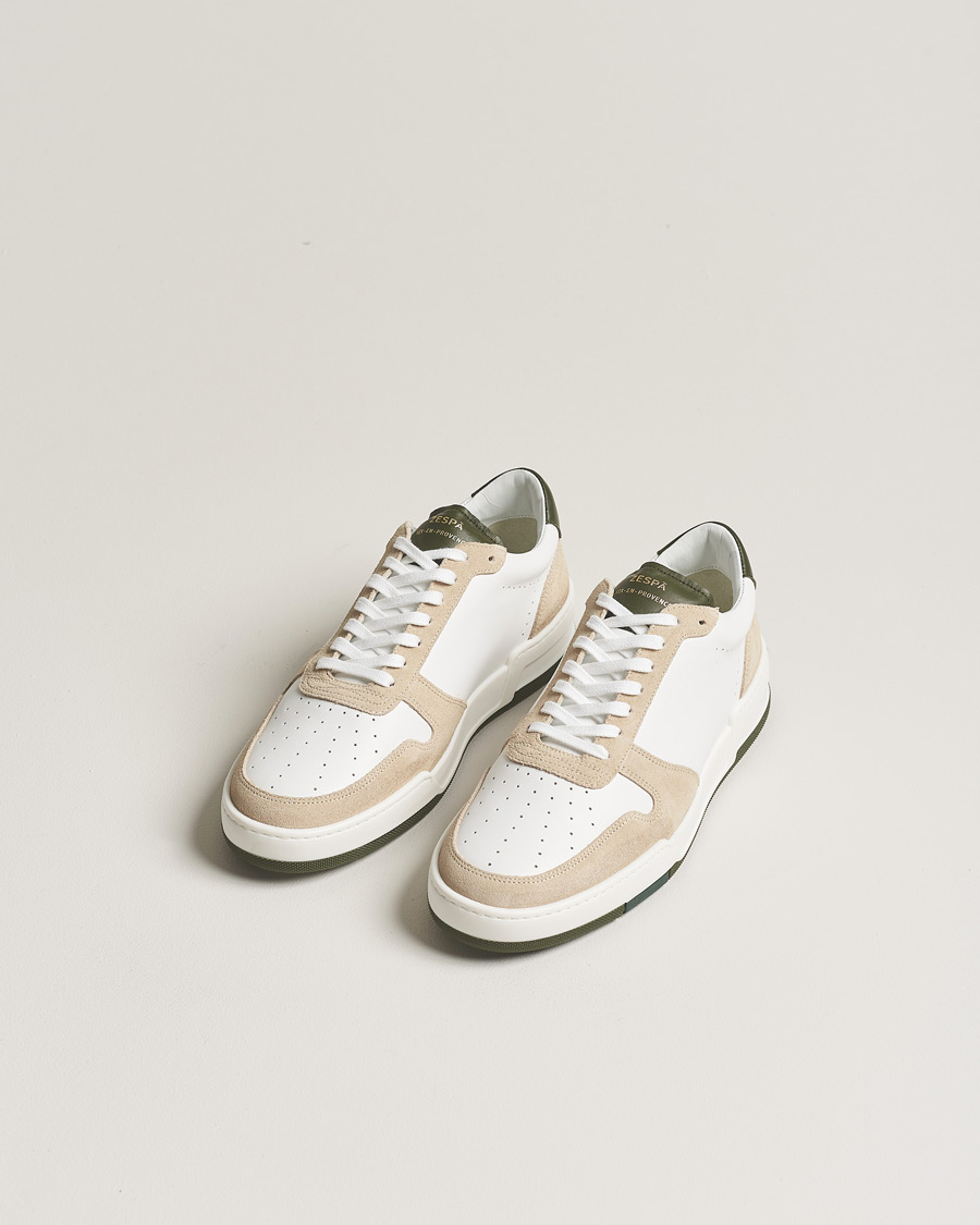 Herren | Sneaker | Zespà | ZSP23 MAX Nappa/Suede Sneakers Off White/Khaki