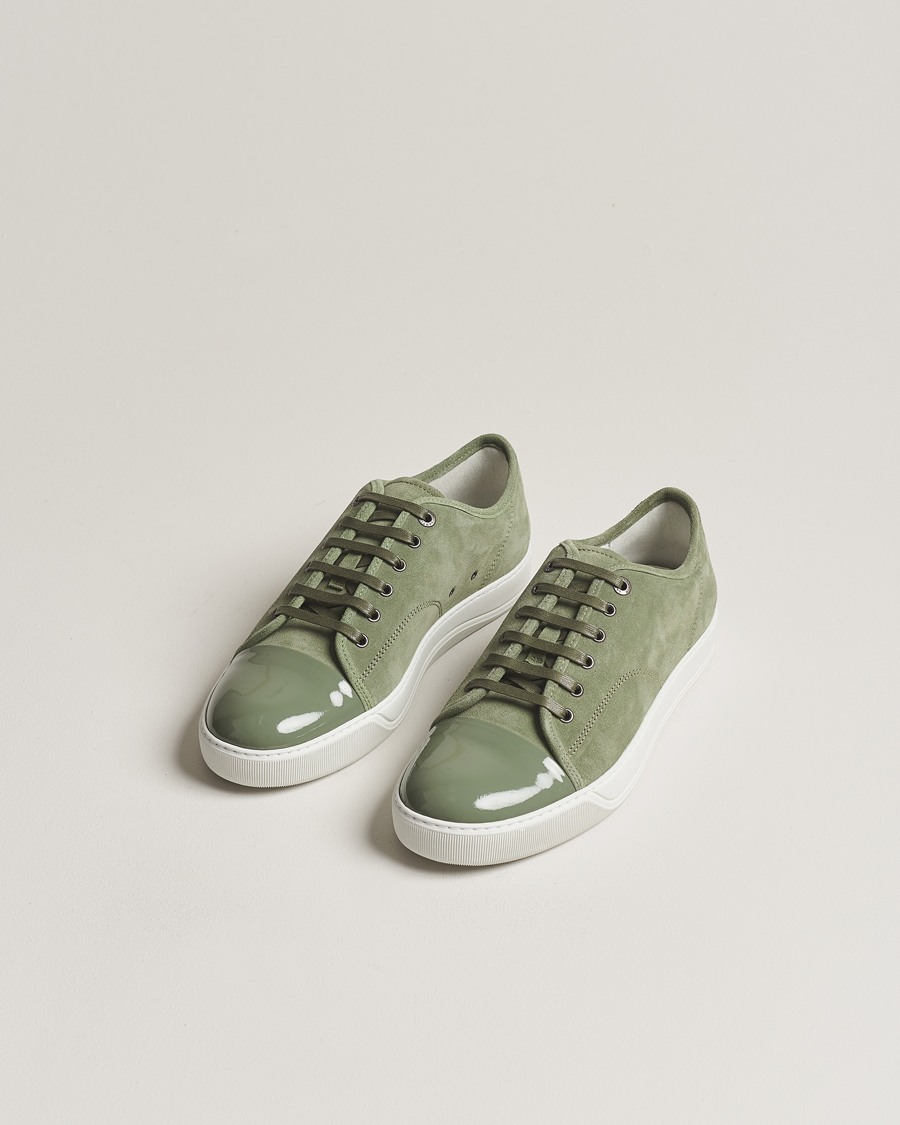 Herren |  | Lanvin | Patent Cap Toe Sneaker Green