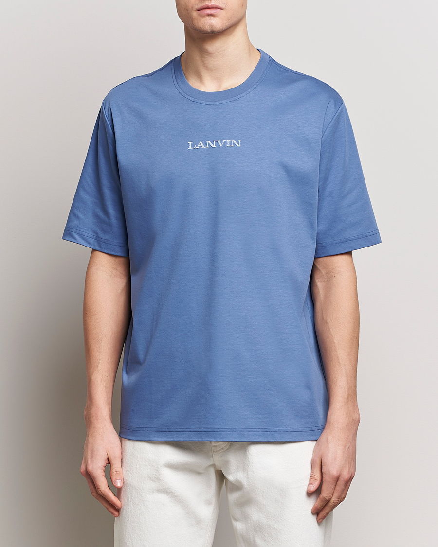 Herren |  | Lanvin | Embroidered Logo T-Shirt Cornflower