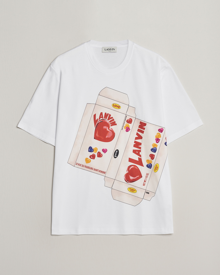 Herren | T-Shirts | Lanvin | Bonbon Printed T-Shirt Optic White