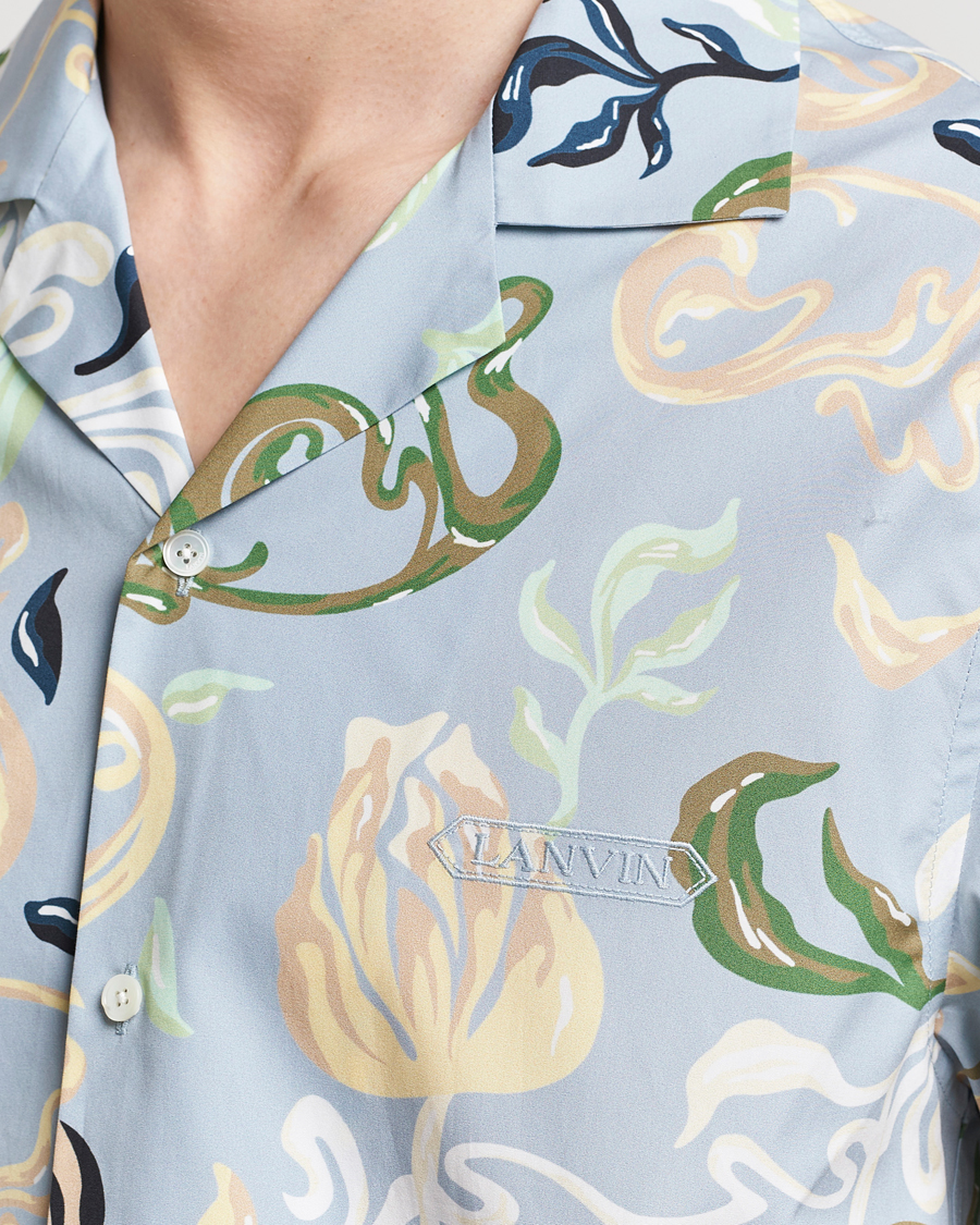 Herren | Hemden | Lanvin | Printed Bowling Shirt Azur