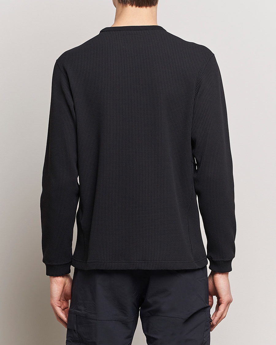Herren | T-Shirts | Snow Peak | Dry Waffle Long Sleeve T-Shirt Black