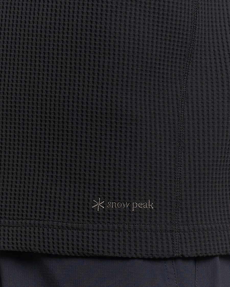 Herren | T-Shirts | Snow Peak | Dry Waffle Long Sleeve T-Shirt Black