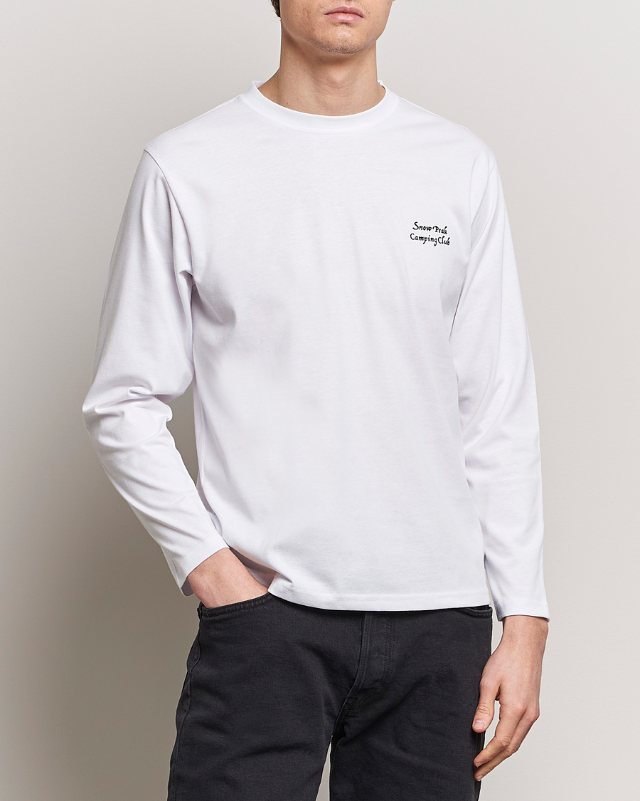 Herr | Active | Snow Peak | Camping Club Long Sleeve T-Shirt White