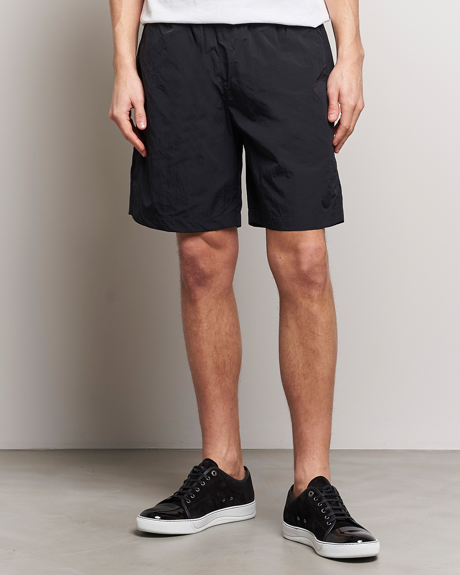 Men |  | Moncler | Lettering Logo Swim Shorts Black