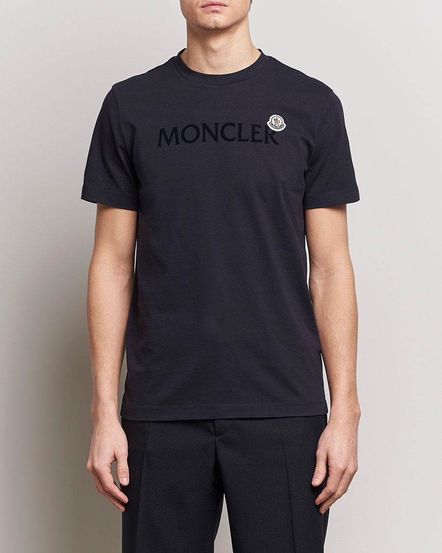 Herren |  | Moncler | Lettering Logo T-Shirt Navy