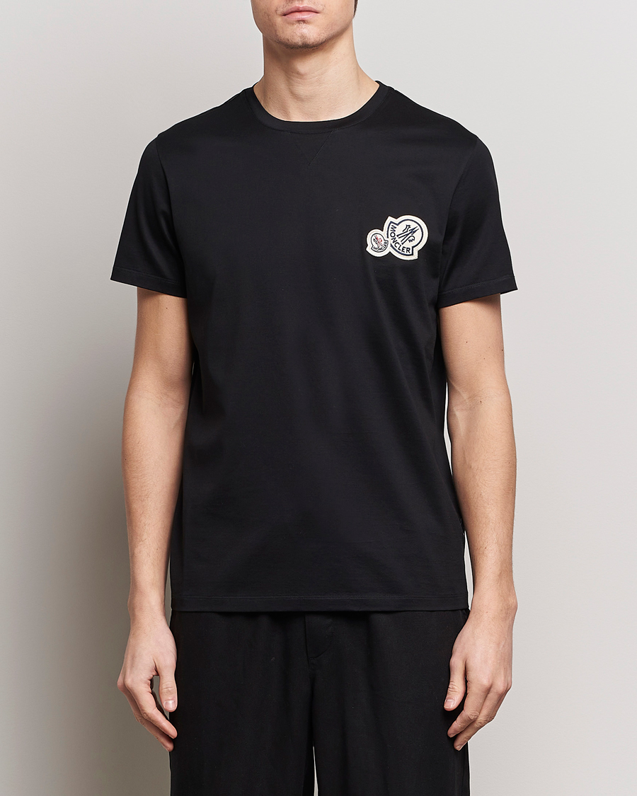 Herren | T-Shirts | Moncler | Double Logo T-Shirt Black