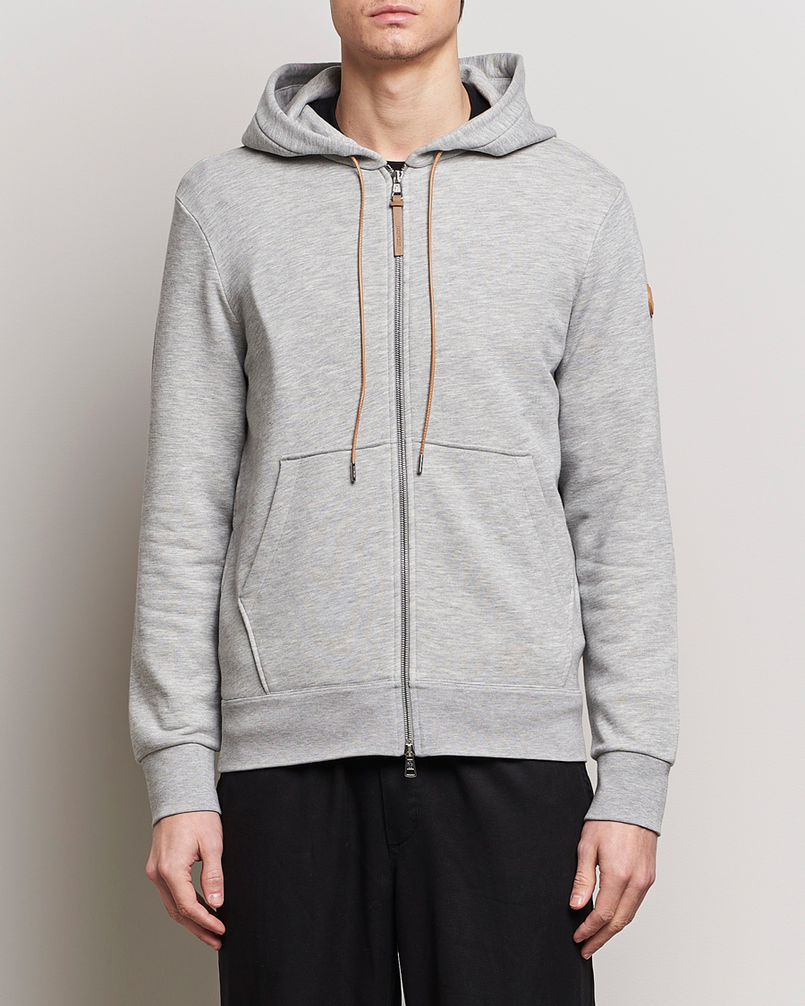 Herren | Pullover | Moncler | Full Zip Hoodie Light Grey