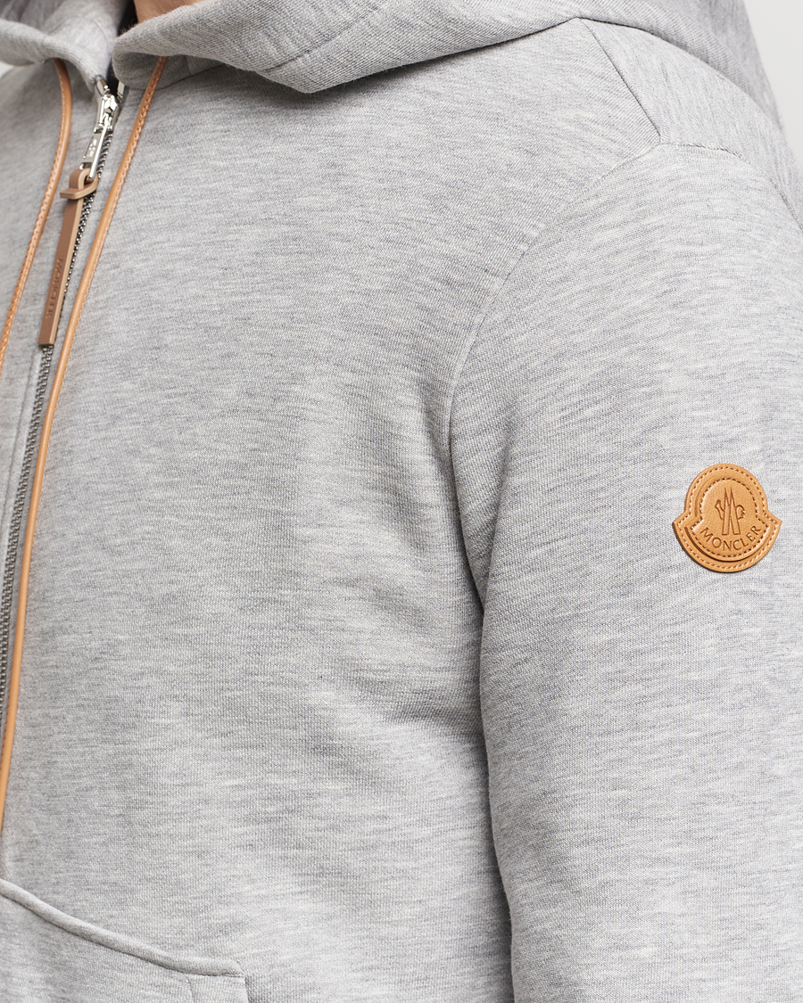Herren | Pullover | Moncler | Full Zip Hoodie Light Grey
