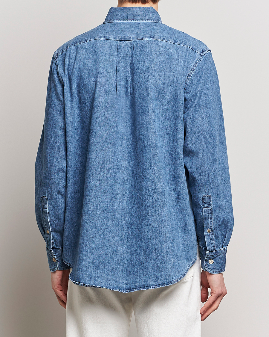 Herren | Hemden | Sunflower | Denim Button Down Shirt Mid Blue