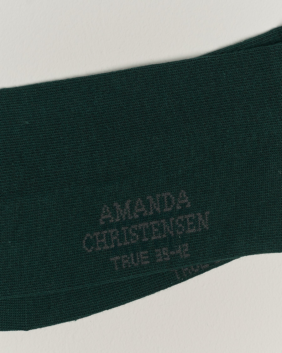 Herren |  | Amanda Christensen | 3-Pack True Cotton Socks Bottle Green