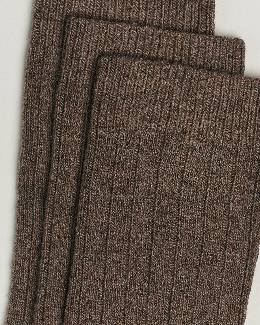 Men | Socks | Amanda Christensen | 3-Pack Supreme Wool/Cashmere Sock Brown Melange