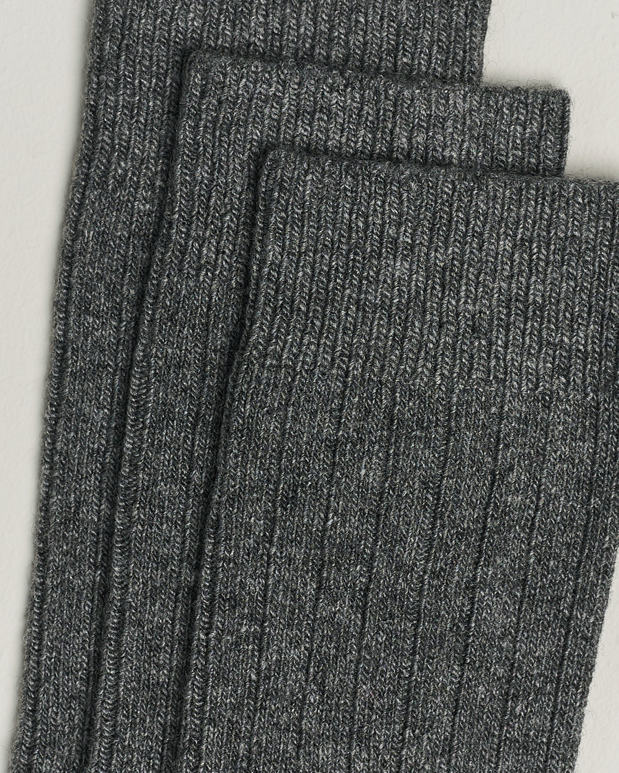 Herren | Unterwäsche | Amanda Christensen | 3-Pack Supreme Wool/Cashmere Sock Grey Melange