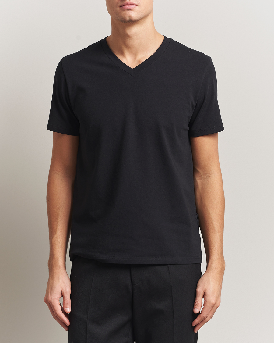 Herren | T-Shirts | Filippa K | Organic Cotton V-Neck T-Shirt Black