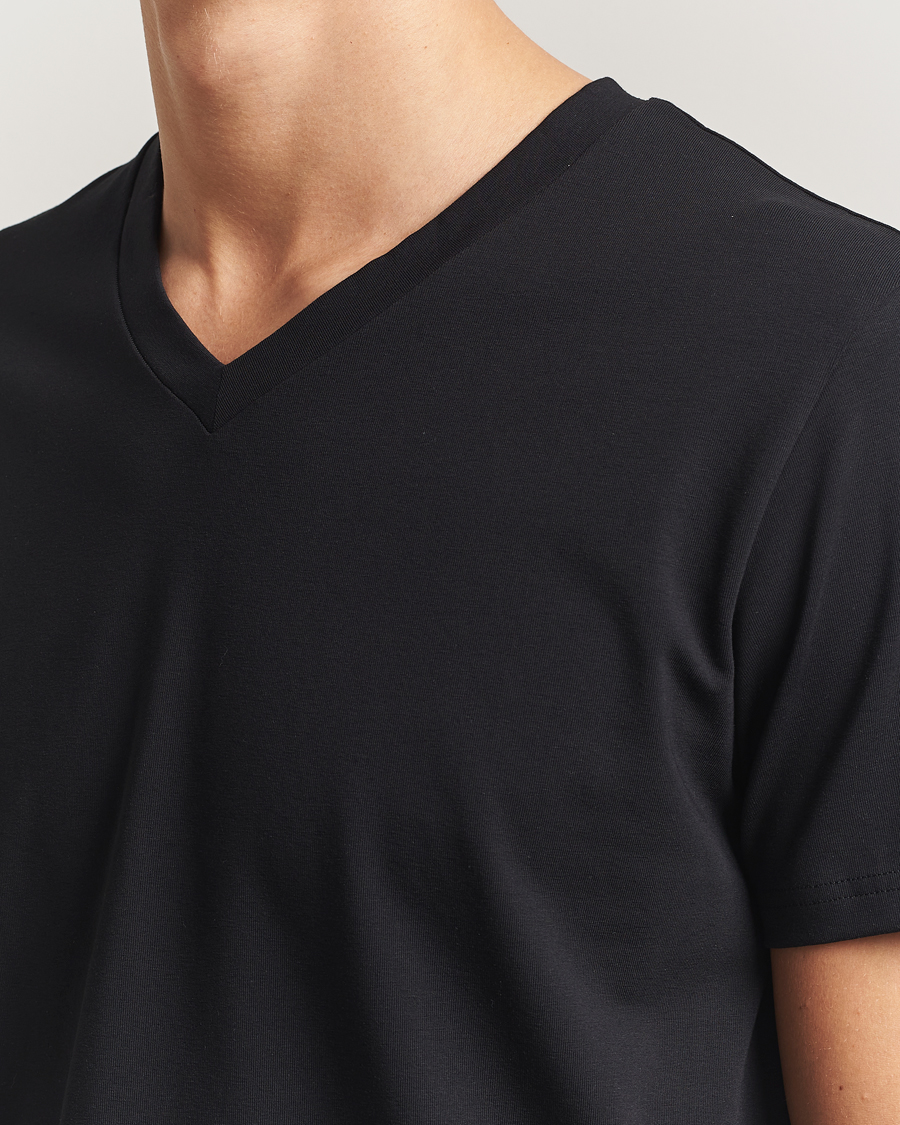 Herren | T-Shirts | Filippa K | Organic Cotton V-Neck T-Shirt Black