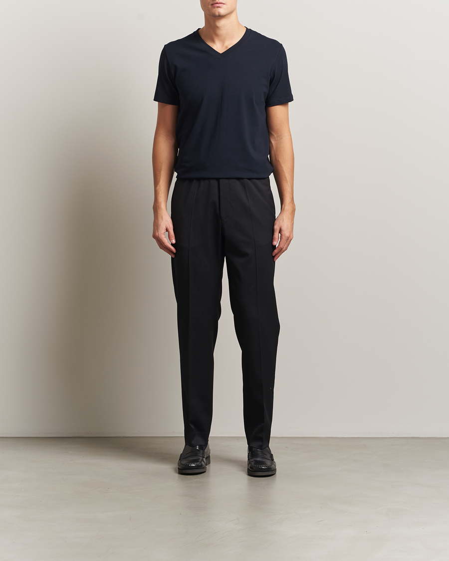 Herren | T-Shirts | Filippa K | Organic Cotton V-Neck T-Shirt Navy