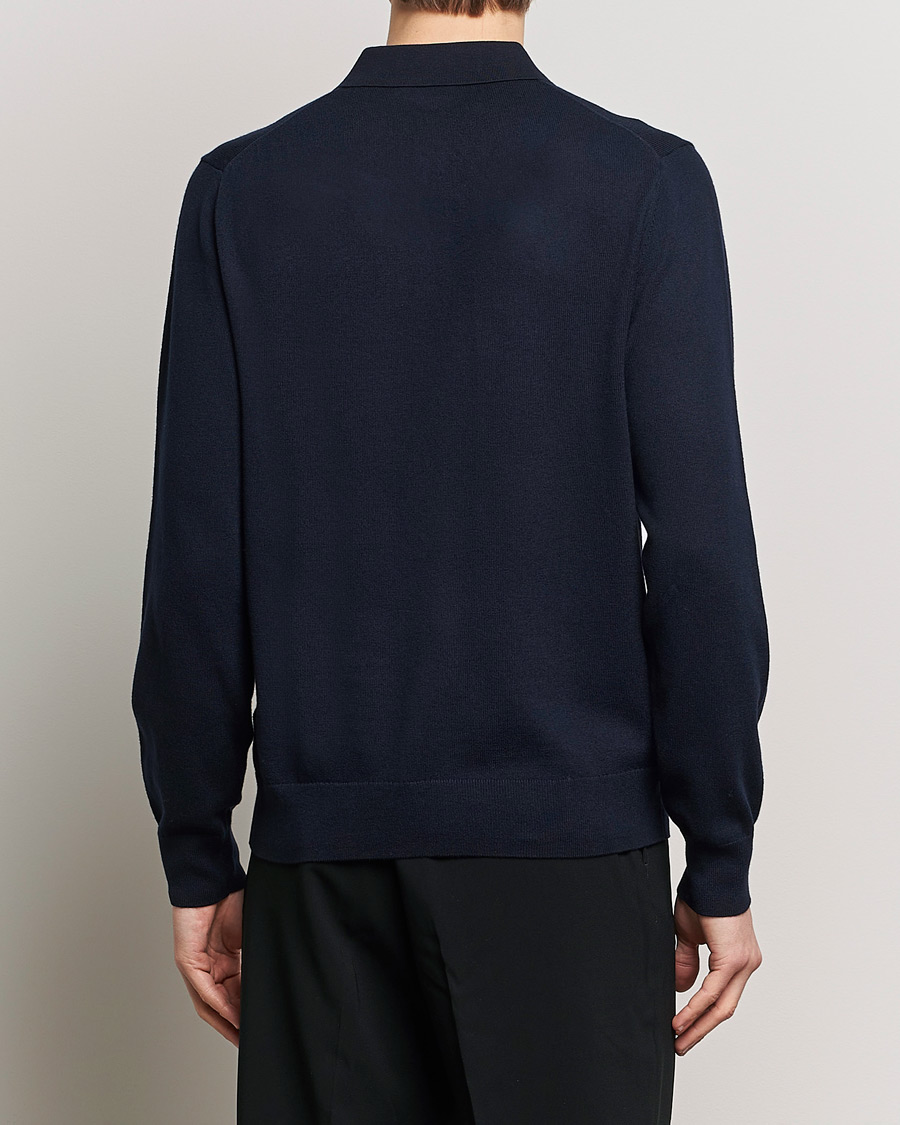 Herren | Pullover | Filippa K | Knitted Polo Shirt Navy