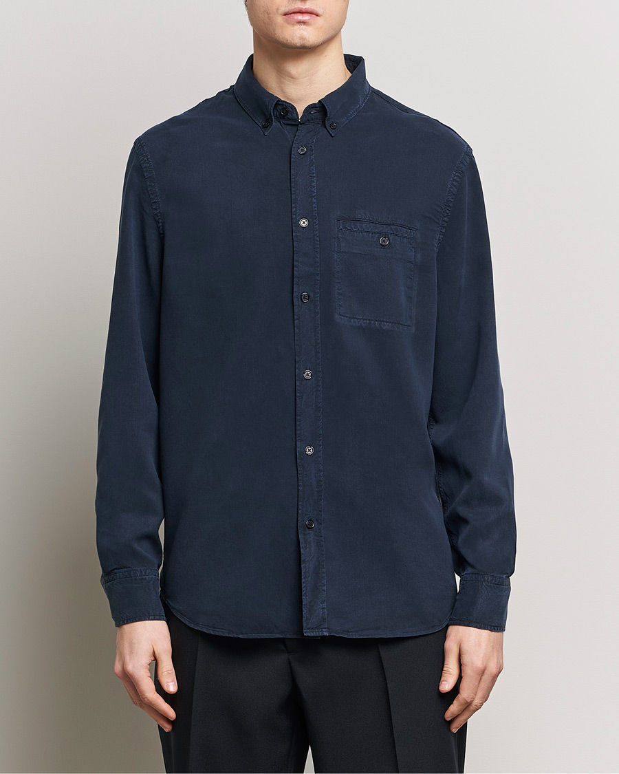 Men | Casual Shirts | Filippa K | Zachary Lyocell Shirt Navy