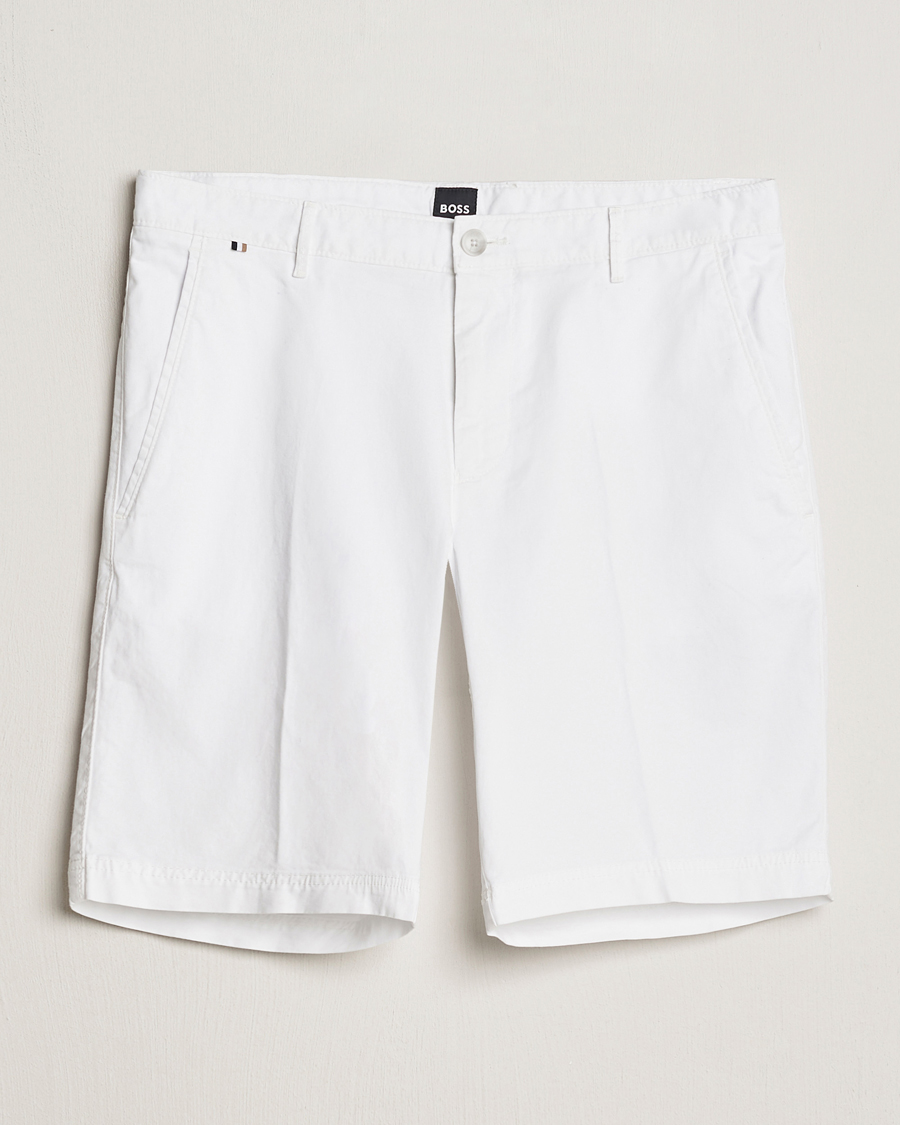 Herren | Shorts | BOSS BLACK | Slice Cotton Shorts White