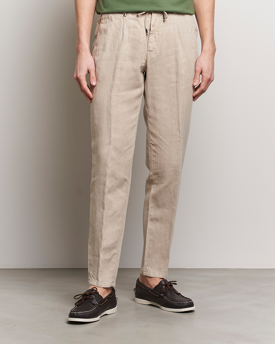 Herren | Summer | BOSS BLACK | Genius Slim Fit Linen Pants Dark Beige