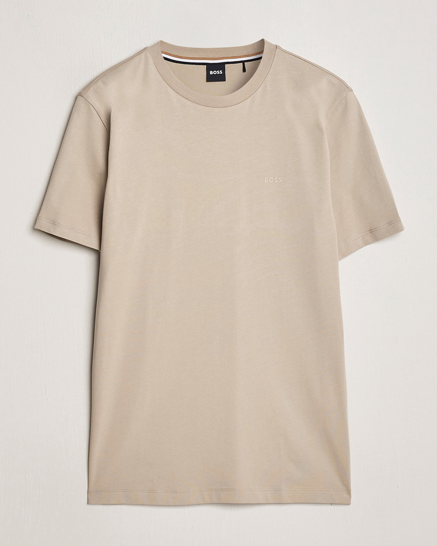 Herren | T-Shirts | BOSS BLACK | Thompson Crew Neck T-Shirt Dark Beige