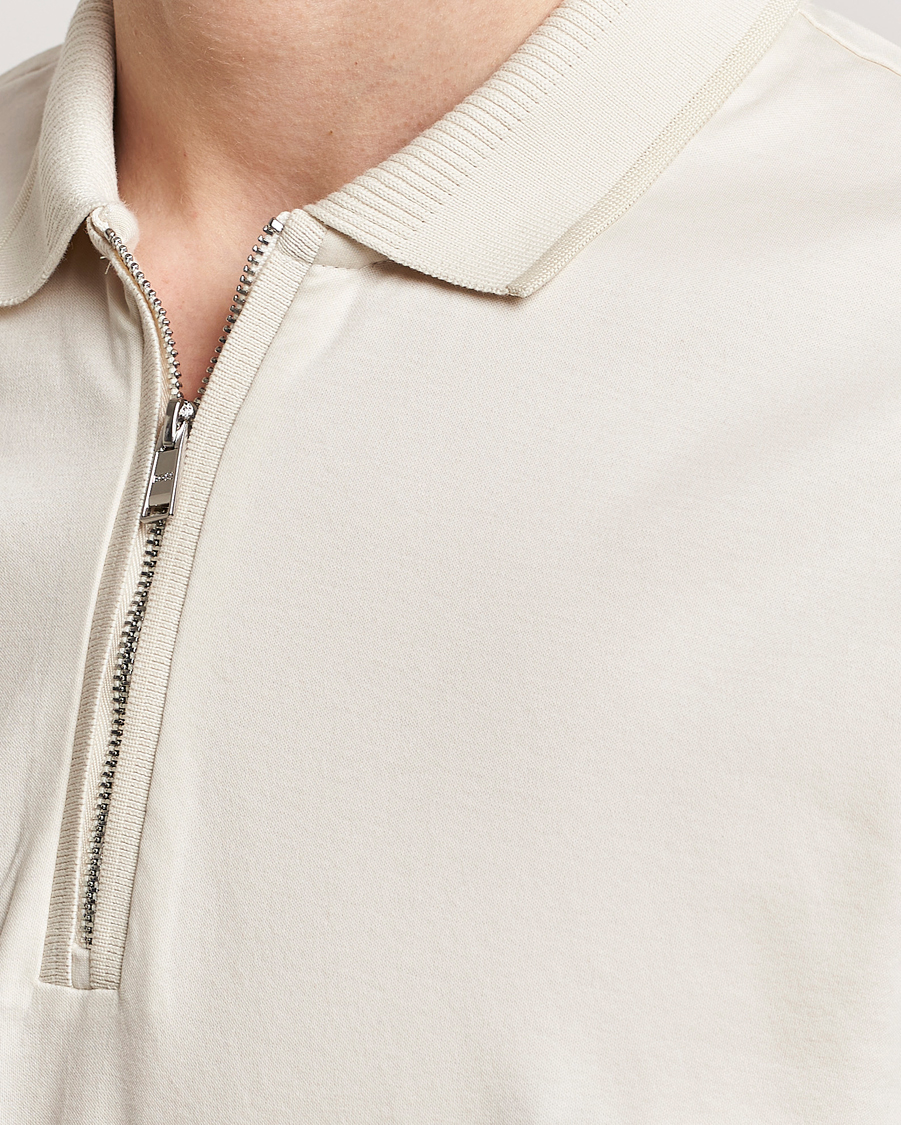 Herren | Poloshirts | BOSS BLACK | Polston Half Zip Polo Open White