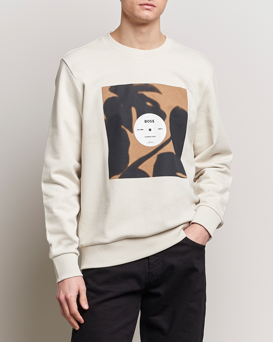 Herren | Kleidung | BOSS BLACK | Soleri Logo Sweatshirt Open White
