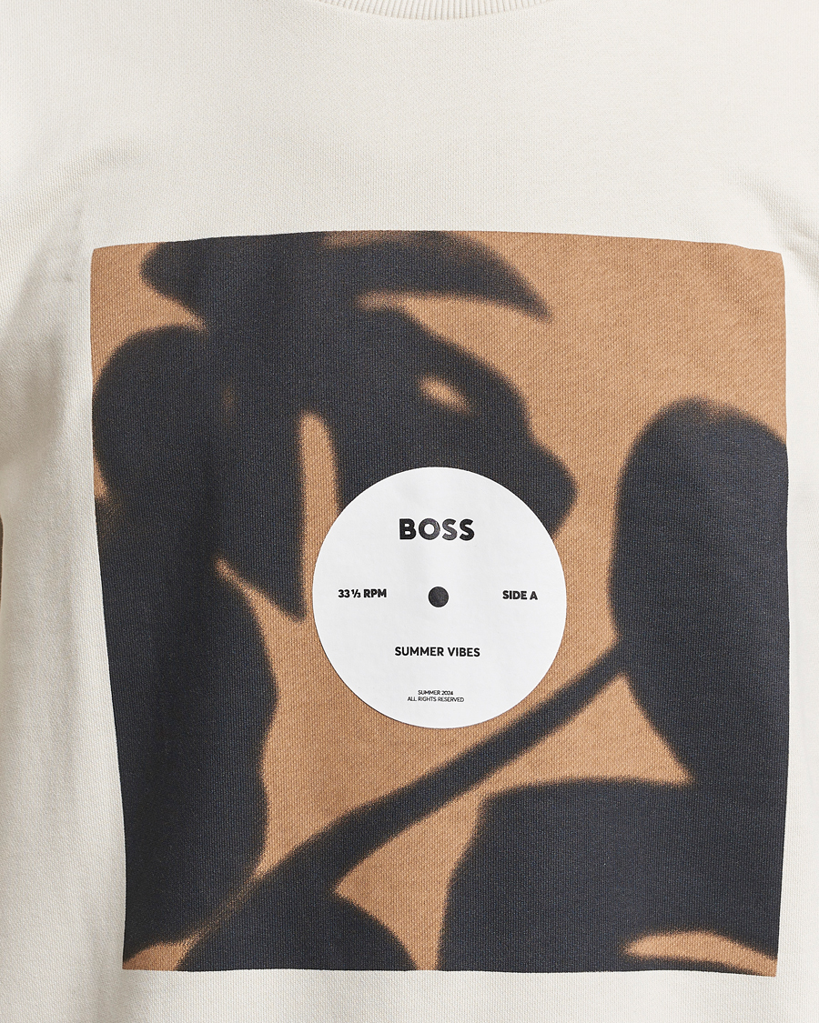 Herren | Pullover | BOSS BLACK | Soleri Logo Sweatshirt Open White
