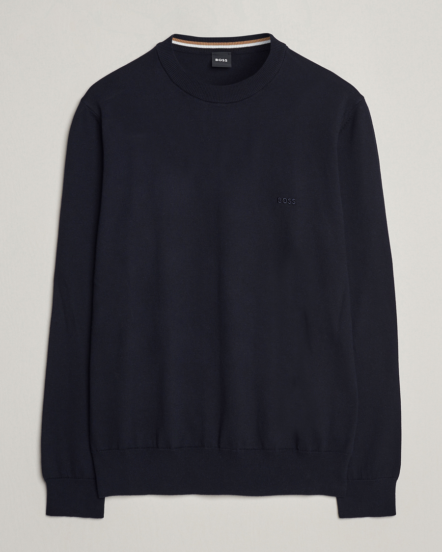 Herren | Pullover | BOSS BLACK | Pacas Crew Neck Pullover Dark Blue