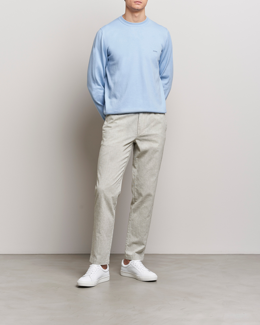 Herren | Pullover | BOSS BLACK | Pacas Crew Neck Pullover Light Blue