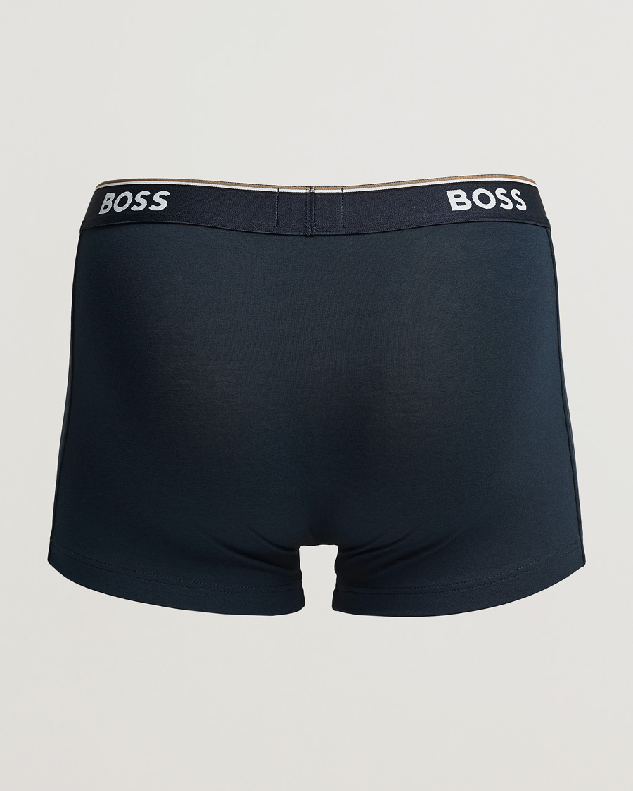 Herren | Unterhosen | BOSS BLACK | 3-Pack Cotton Trunk Black/White/Blue