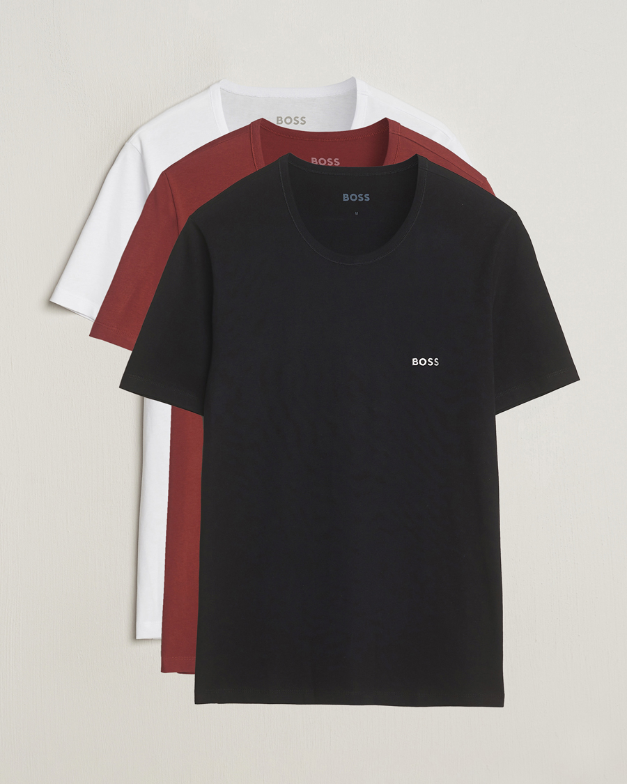 Herren | T-Shirts | BOSS BLACK | 3-Pack Crew Neck T-Shirt Black/White/Red