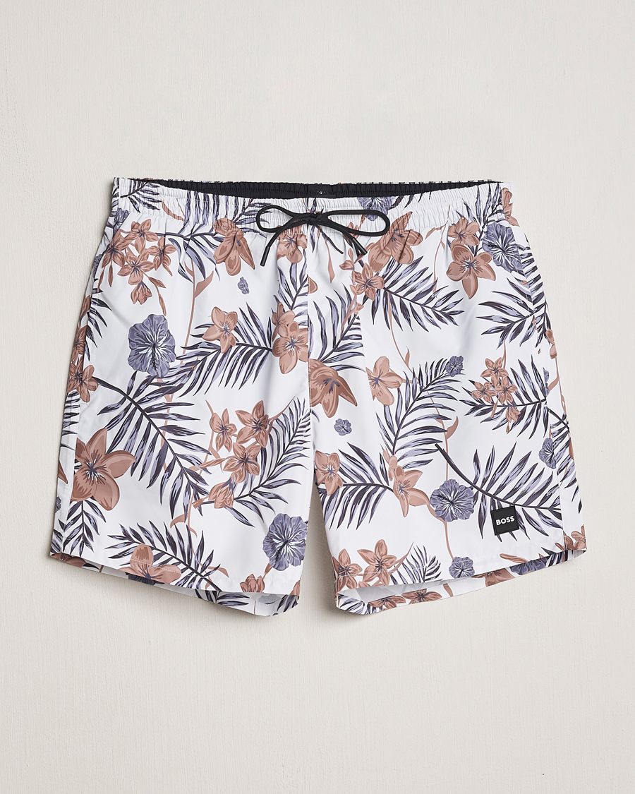 Herren | Badehosen | BOSS BLACK | Piranha Swimshorts White