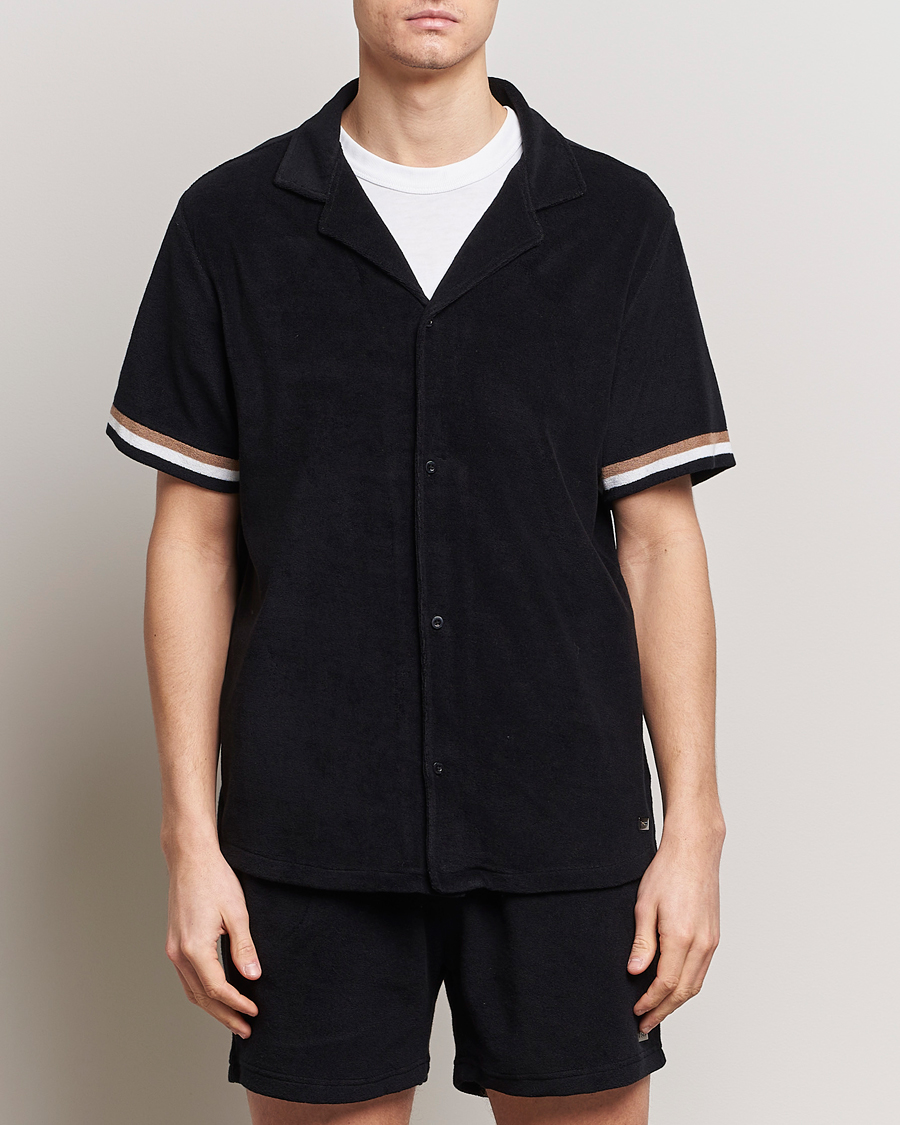 Herren | Hemden | BOSS BLACK | Short Sleeve Terry Shirt Black