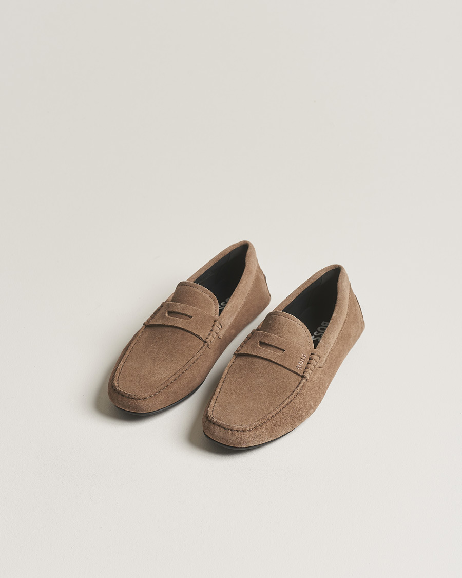 Herren | BOSS BLACK Noel Car Shoe Suede Medium Beige | BOSS BLACK | Noel Car Shoe Suede Medium Beige