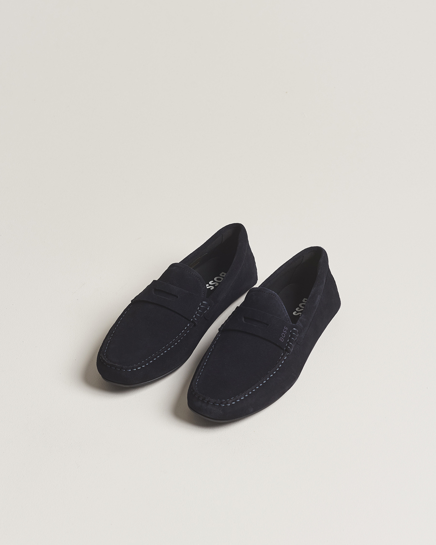 Herren | Schuhe | BOSS BLACK | Noel Car Shoe Suede Dark Blue