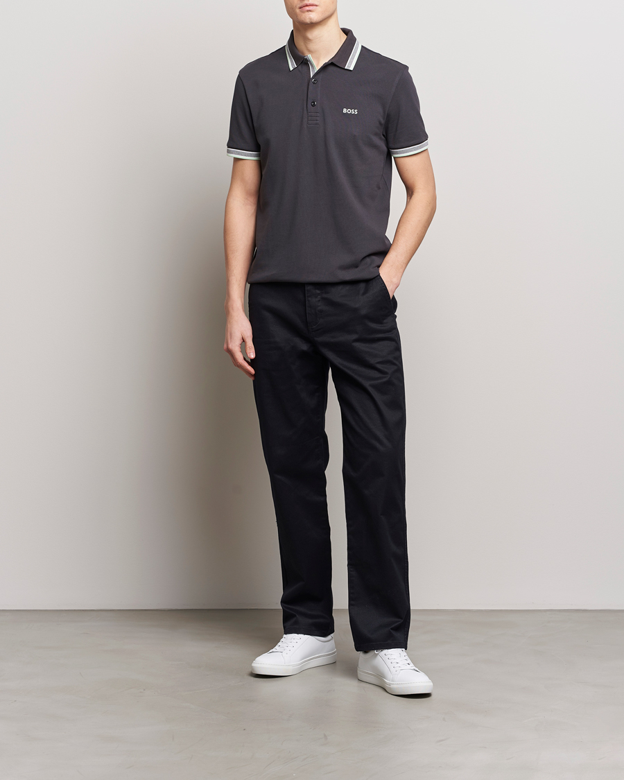 Herren | Poloshirts | BOSS GREEN | Paddy Jersey Polo Charcoal